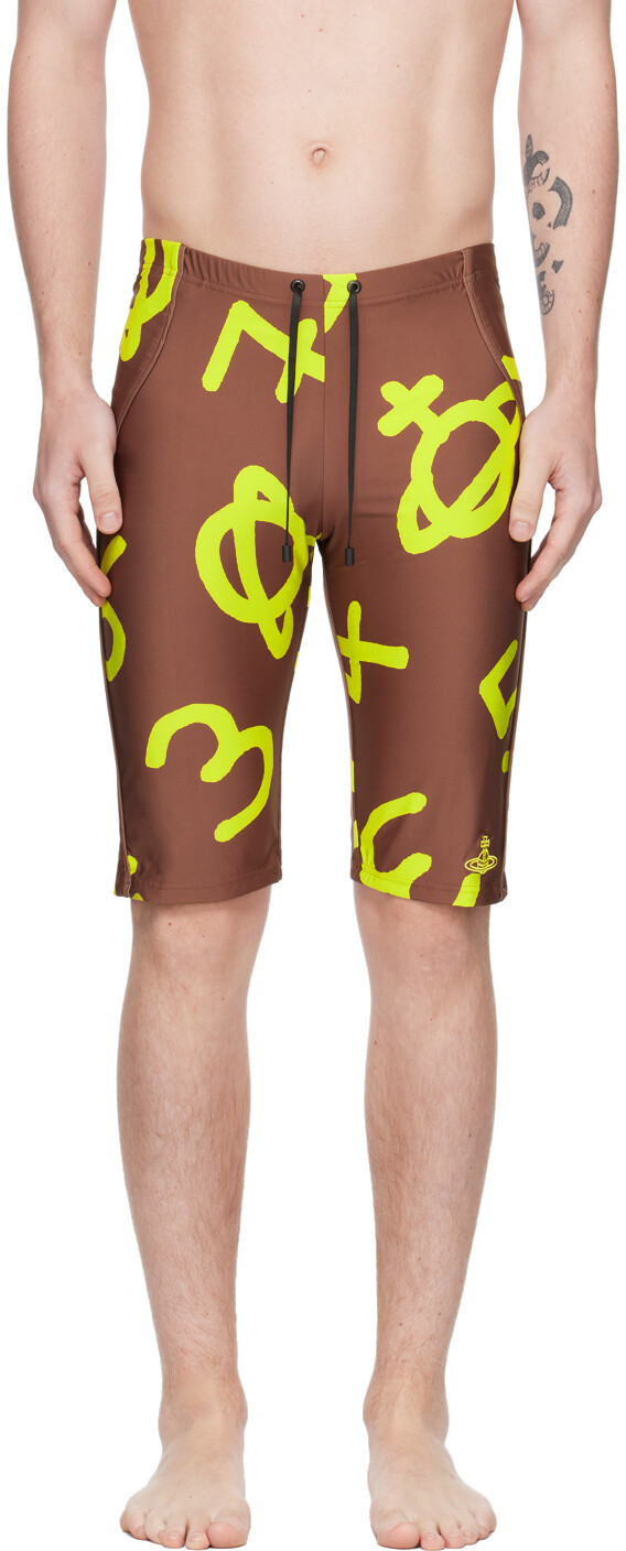 Коричневые шорты для плавания с принтом Vivienne Westwood
Коричневые шорты для плавания с принтом Vivienne Westwood