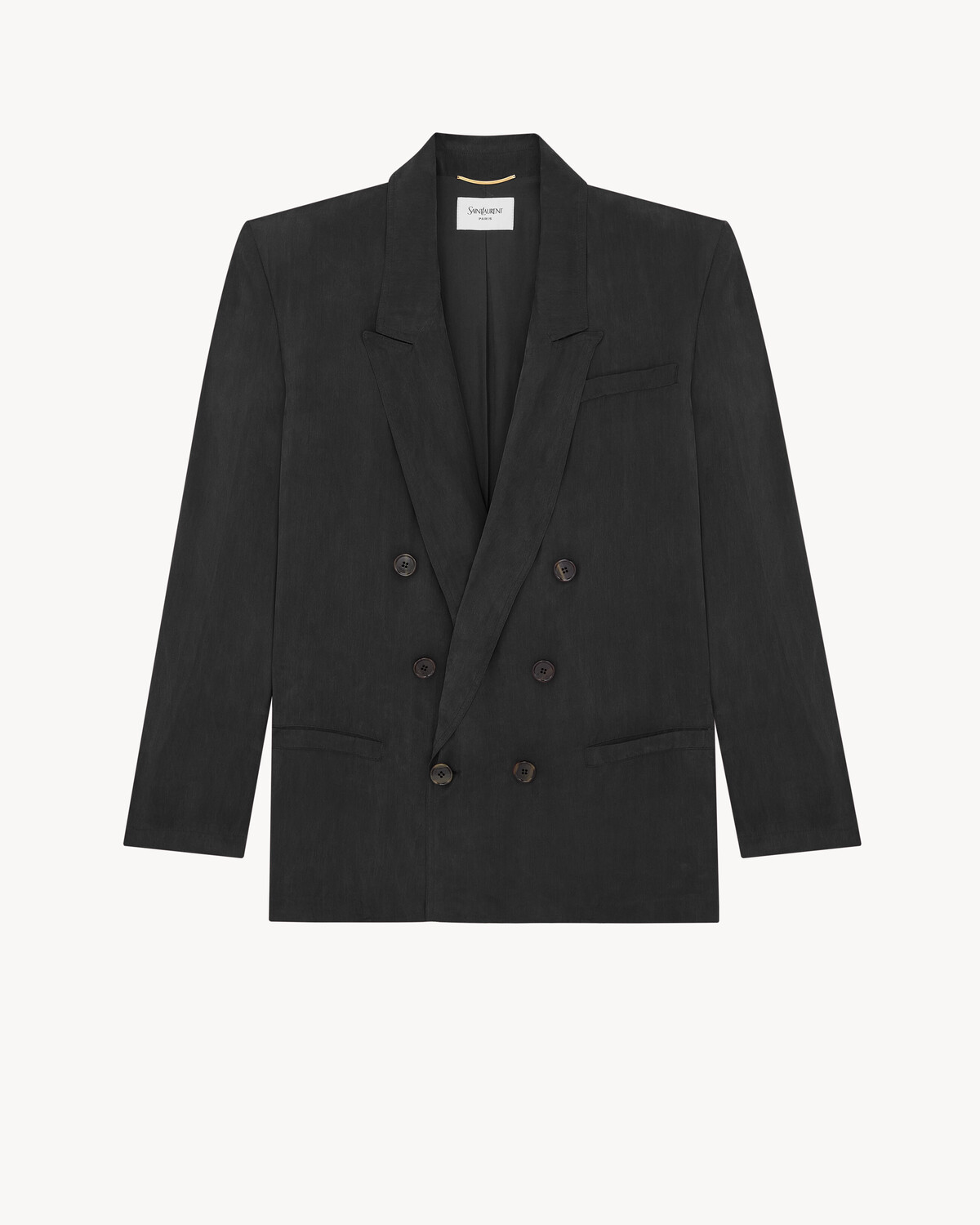 Жакет из шелкового хаботай Saint Laurent, черный
Жакет из шелкового хаботай Saint Laurent, черный