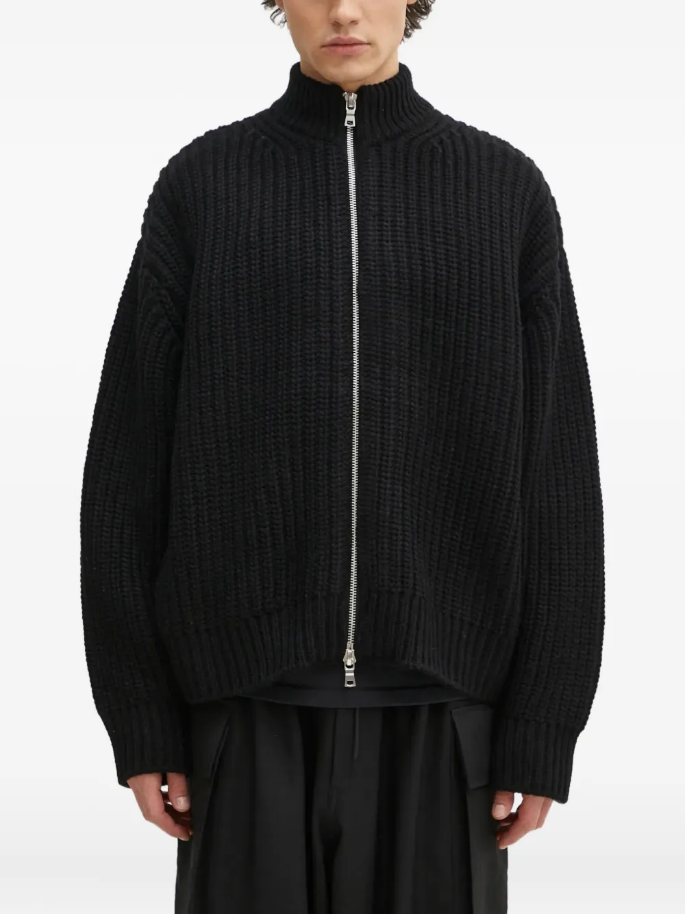 Кардиган на молнии в рубчик MKI Miyuki Zoku, черный
Кардиган на молнии в рубчик MKI Miyuki Zoku, черный
