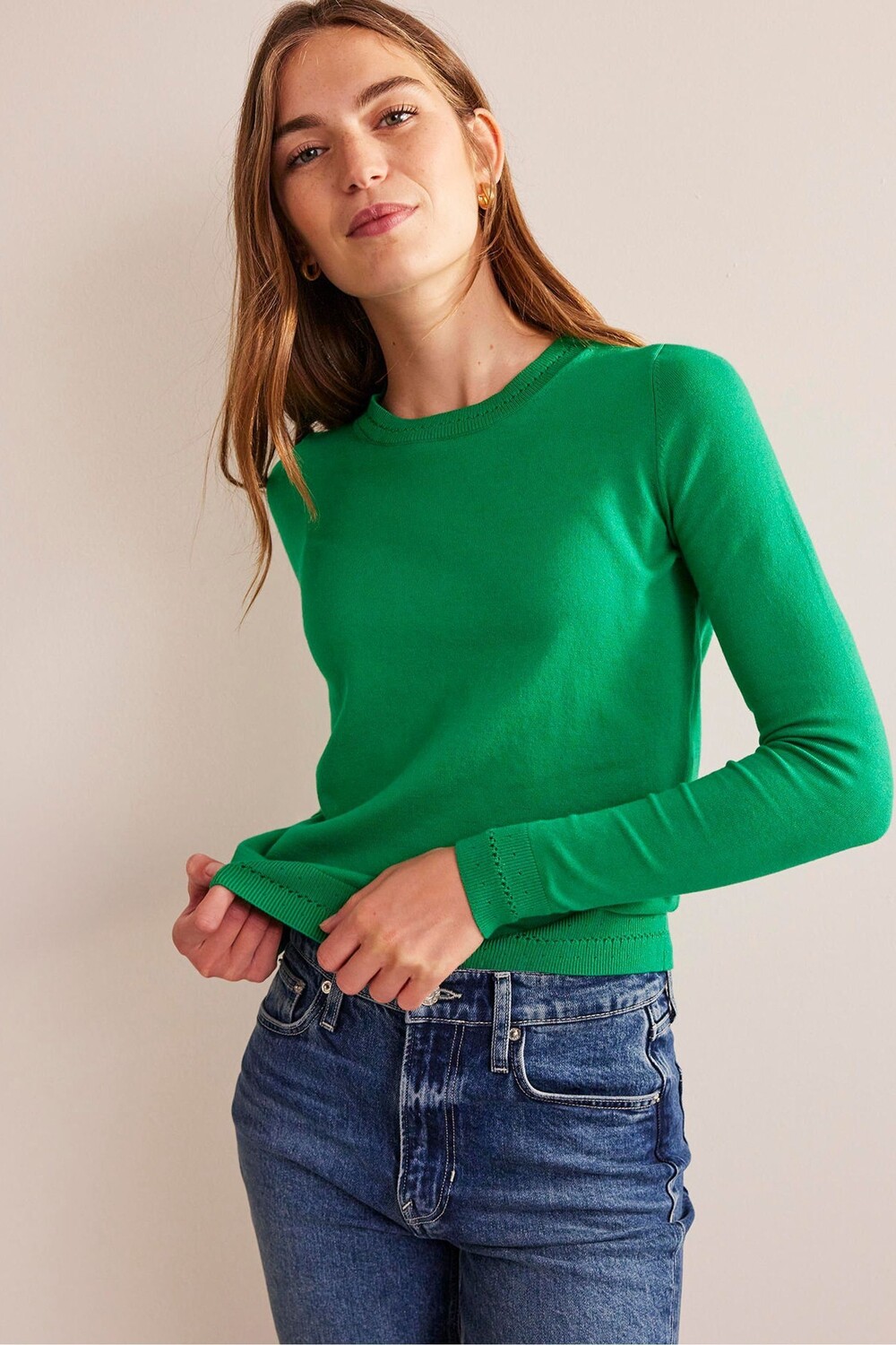 Джемпер Catriona из хлопка Boden, зеленый
Джемпер Catriona из хлопка Boden, зеленый