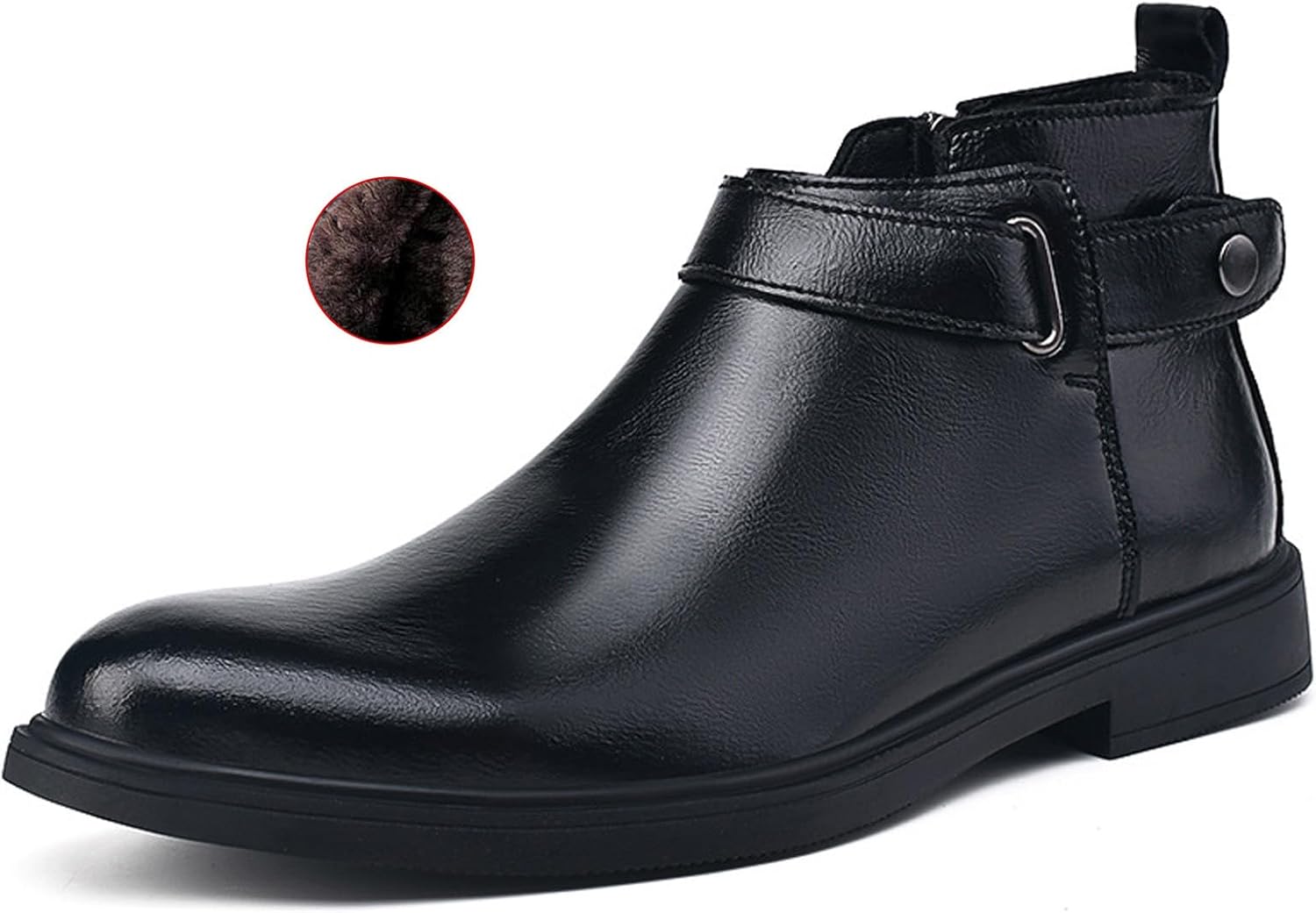 Мужские ботинки Челси с пряжкой из натуральной кожи, низкий каблук, заостренный носок, боковая молния, мягкая подошва, классические ретро-ботильоны Чакка для делового и повседневного ношения Wyuetra, черный
Мужские ботинки Челси с пряжкой из натуральной кожи, низкий каблук, заостренный носок, боковая молния, мягкая подошва, классические ретро-ботильоны Чакка для делового и повседневного ношения Wyuetra, черный