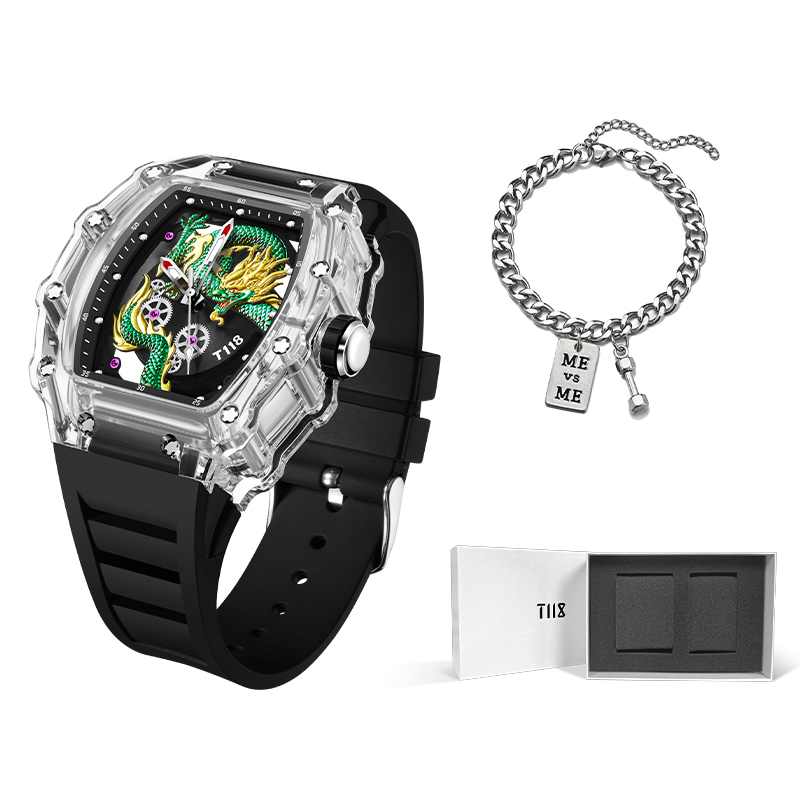 Кварцевые часы на силиконовом ремешке T118 для мужчин с черным циферблатом
Кварцевые часы на силиконовом ремешке T118 для мужчин с черным циферблатом