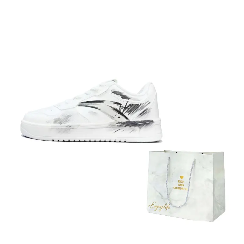 ANTA Легкие скейтерские кроссовки Easy Sketch из износостойкой искусственной кожи, низкие, унисекс, черно-белые
ANTA Легкие скейтерские кроссовки Easy Sketch из износостойкой искусственной кожи, низкие, унисекс, черно-белые