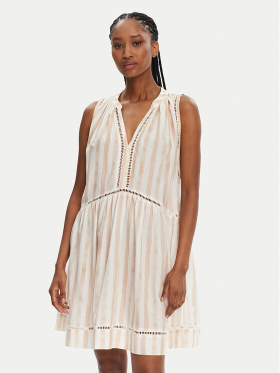 Летнее платье свободного покроя Ladder 55405-DR Seafolly, бежевый 
Летнее платье свободного покроя Ladder 55405-DR Seafolly, бежевый