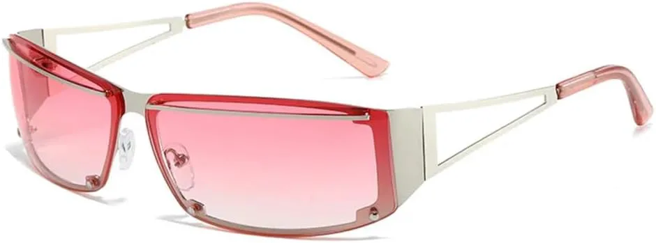 Панк-очки прямоугольной формы розового цвета для женщин и мужчин, винтажные солнцезащитные очки с зеркальными металлическими вставками и заклепками MTZJH, Silver Pink
Панк-очки прямоугольной формы розового цвета для женщин и мужчин, винтажные солнцезащитные очки с зеркальными металлическими вставками и заклепками MTZJH, Silver Pink