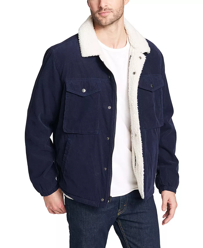 Мужская утепленная вельветовая куртка Trucker Jacket Levi's, синий 
Мужская утепленная вельветовая куртка Trucker Jacket Levi's, синий