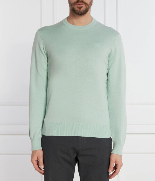 Свитер мужской Boss Orange с круглым вырезом, зеленый 
Свитер мужской Boss Orange с круглым вырезом, зеленый