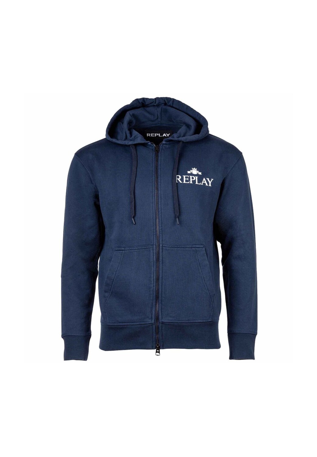 Мужская толстовка - куртка на молнии, капюшон, логотип REPLAY, синий
Мужская толстовка - куртка на молнии, капюшон, логотип REPLAY, синий