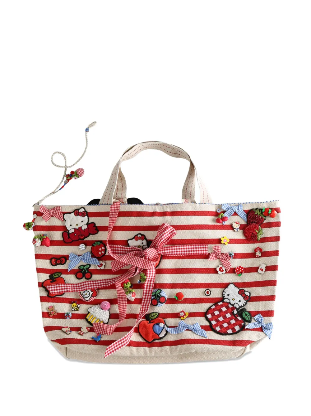 Сумка-тоут в полоску из коллаборации с Hello Kitty PÈRO, нейтральный
Сумка-тоут в полоску из коллаборации с Hello Kitty PÈRO, нейтральный