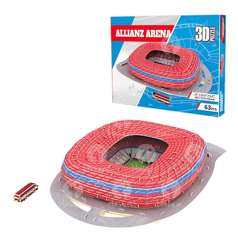 Футбольный стадион - ALLIANZ ARENA - FC Bayern Мюнхен - 3D пазл 63 детали HABARRI
Футбольный стадион - ALLIANZ ARENA - FC Bayern Мюнхен - 3D пазл 63 детали HABARRI