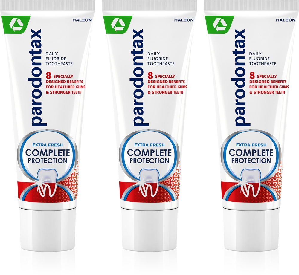 Полная защита, экстра свежая зубная паста с фтором для здоровья зубов и десен Parodontax, 3× 75 мл
Полная защита, экстра свежая зубная паста с фтором для здоровья зубов и десен Parodontax, 3× 75 мл