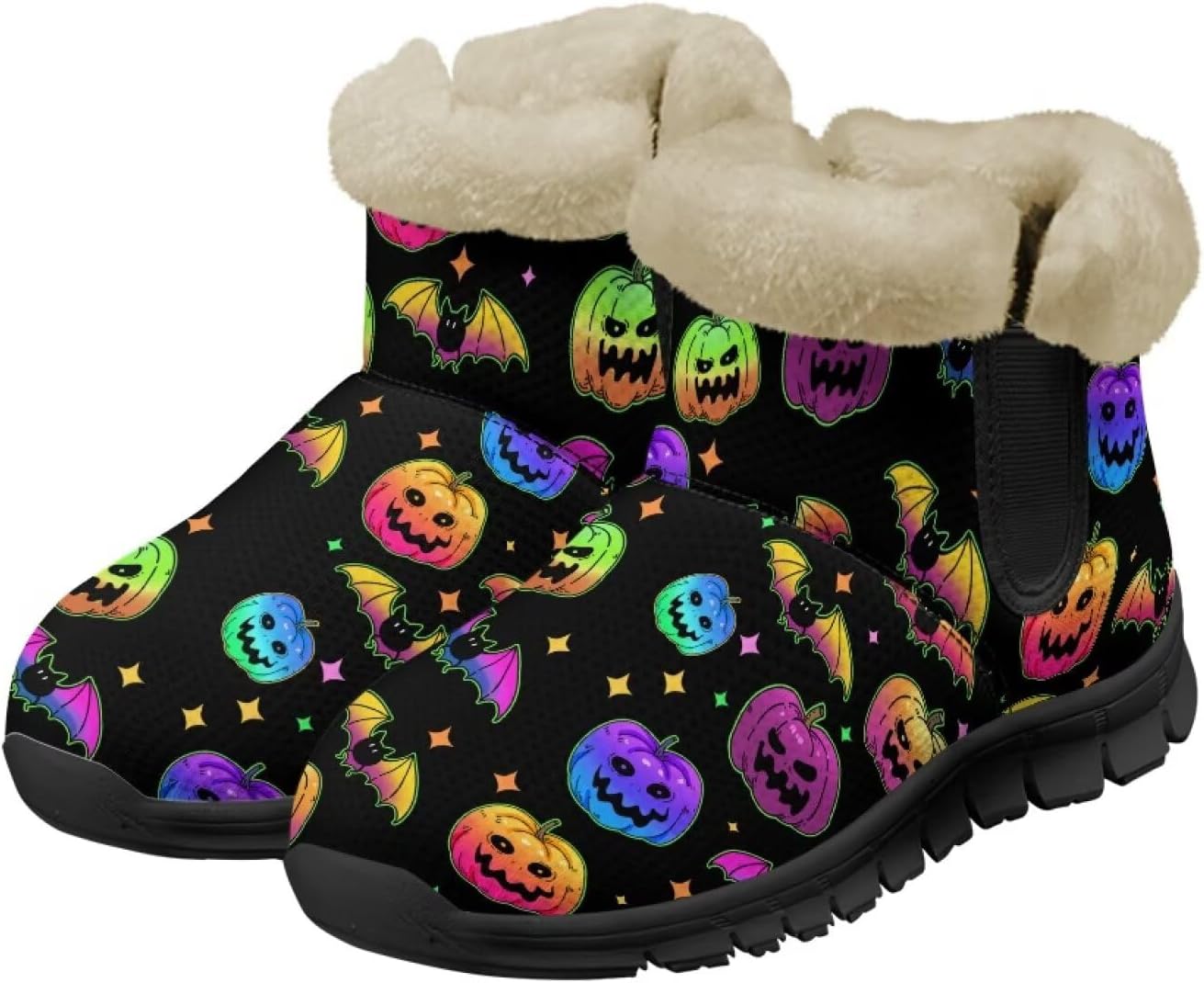 Зимние ботинки для женщин и мужчин с меховой подкладкой, противоскользящие, удобные, теплые, зимние ботинки Noprintge, Pumpkin Lantern Bats
Зимние ботинки для женщин и мужчин с меховой подкладкой, противоскользящие, удобные, теплые, зимние ботинки Noprintge, Pumpkin Lantern Bats