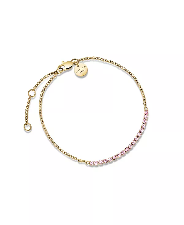 Теннисный браслет из нержавеющей стали с покрытием из 14-каратного желтого золота Rosefield, pink
Теннисный браслет из нержавеющей стали с покрытием из 14-каратного желтого золота Rosefield, pink