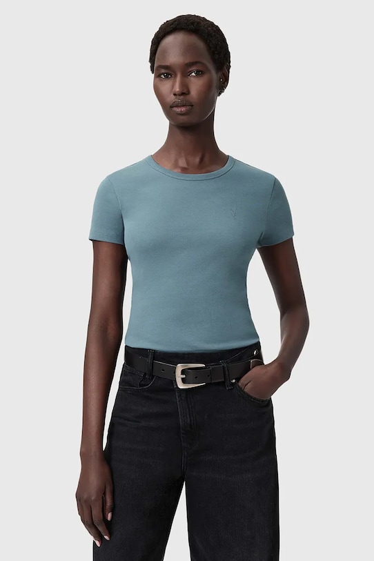 Хлопковая футболка Allsaints, синий
Хлопковая футболка Allsaints, синий