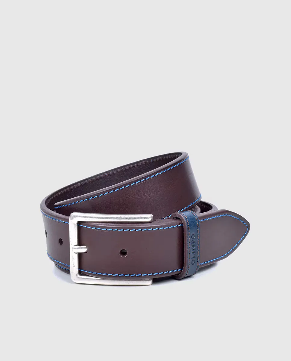 Мужской кожаный ремень Olimpo, темно-коричневый
Мужской кожаный ремень Olimpo, темно-коричневый