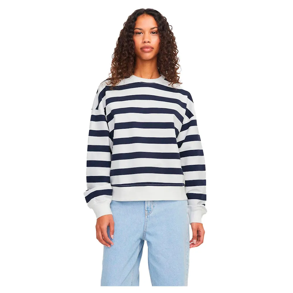 Толстовка Jack & Jones Alfa Stripe Relaxed JJXX, белый 
Толстовка Jack & Jones Alfa Stripe Relaxed JJXX, белый