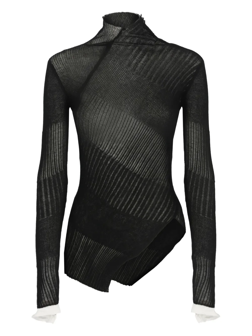 Свитер в рубчик с высоким воротником Y's, черный
Свитер в рубчик с высоким воротником Y's, черный