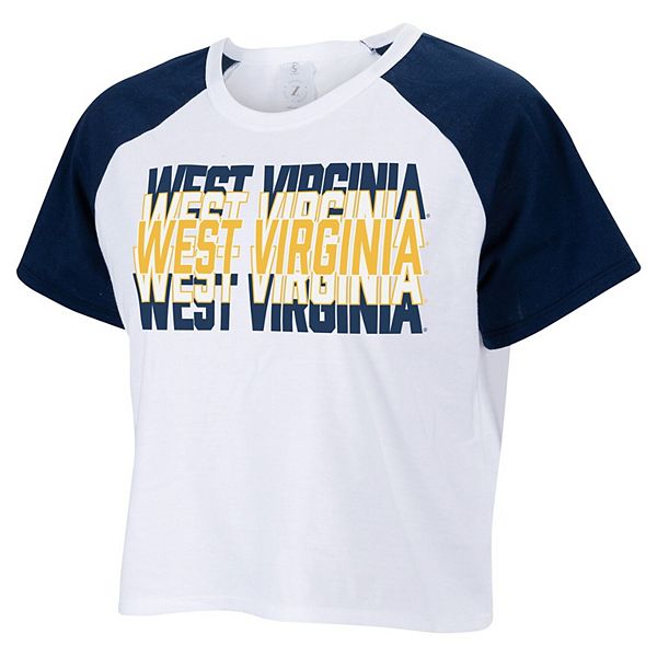 Женская белая футболка West Virginia Mountaineers с цветными вставками и укороченным кроем Zoozatz
Женская белая футболка West Virginia Mountaineers с цветными вставками и укороченным кроем Zoozatz
