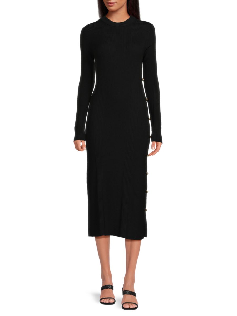 Платье-футляр миди в рубчик Sonia Rykiel, черный
Платье-футляр миди в рубчик Sonia Rykiel, черный