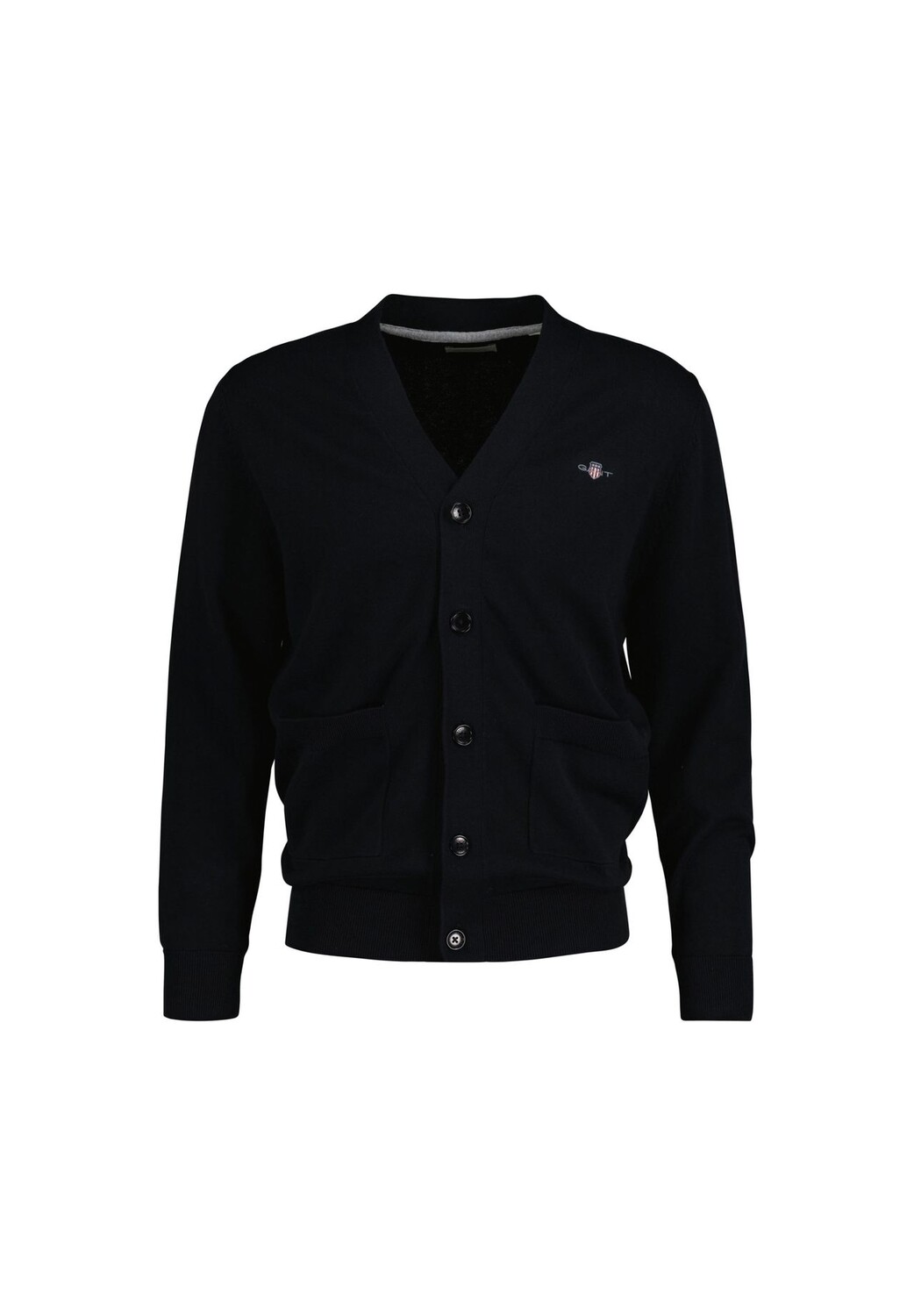 Кардиган мужской - CLASSIC COTTON V-CARDIGAN, планка на пуговицах, V-образный вырез, хлопок GANT, черный
Кардиган мужской - CLASSIC COTTON V-CARDIGAN, планка на пуговицах, V-образный вырез, хлопок GANT, черный