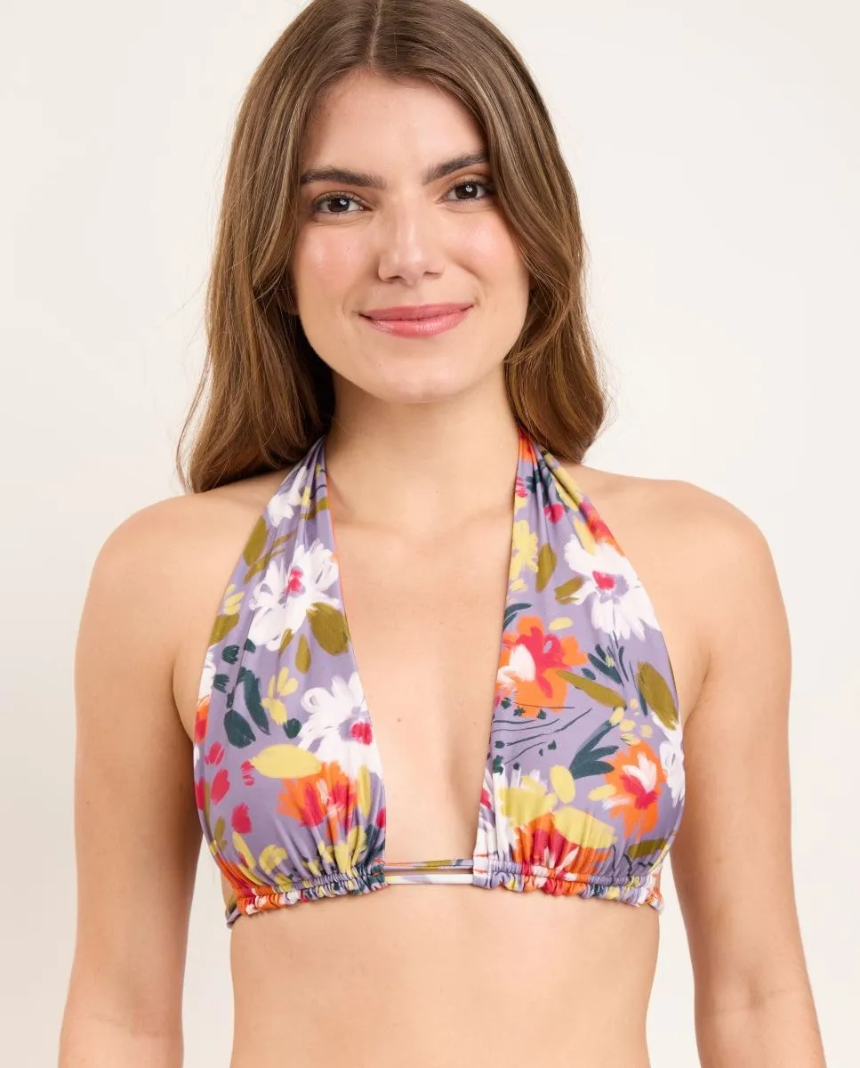 Верх бикини с принтом и вырезом халтер Río de Sol, пурпурный
Верх бикини с принтом и вырезом халтер Río de Sol, пурпурный