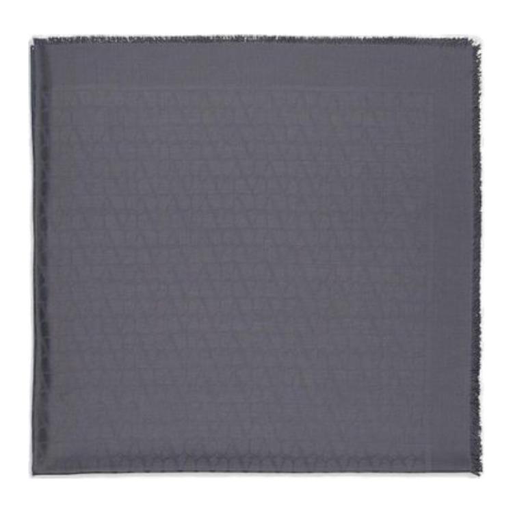 Valentino Иконографическая шаль с рваным краем, Blue 
Valentino Иконографическая шаль с рваным краем, Blue