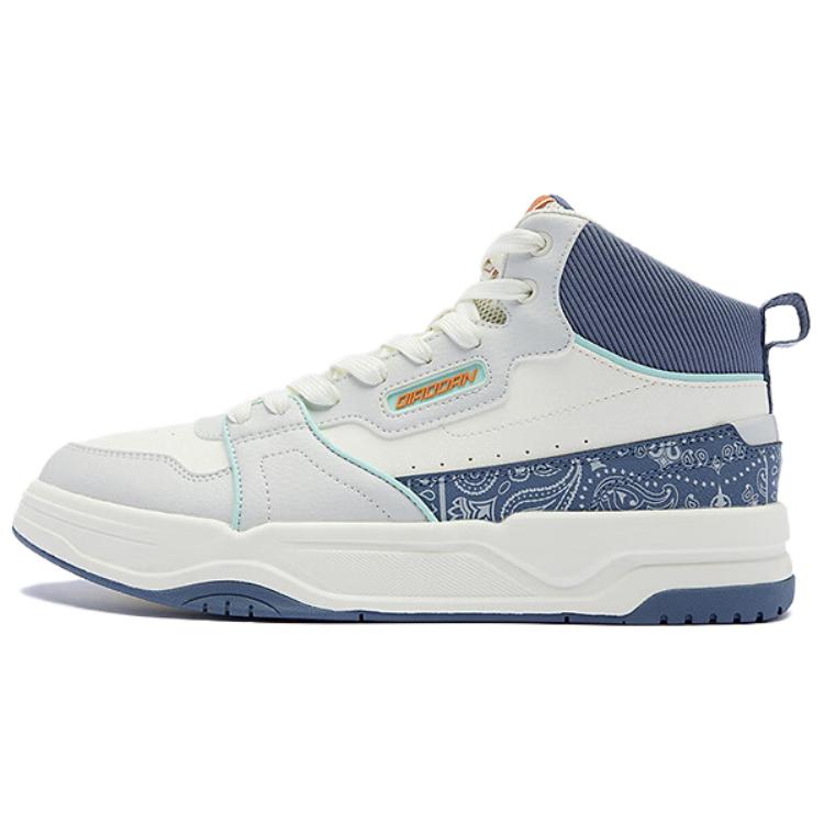 QIAODAN Нескользящие высокие кроссовки для скейтбординга, мужские, белые, синие
QIAODAN Нескользящие высокие кроссовки для скейтбординга, мужские, белые, синие