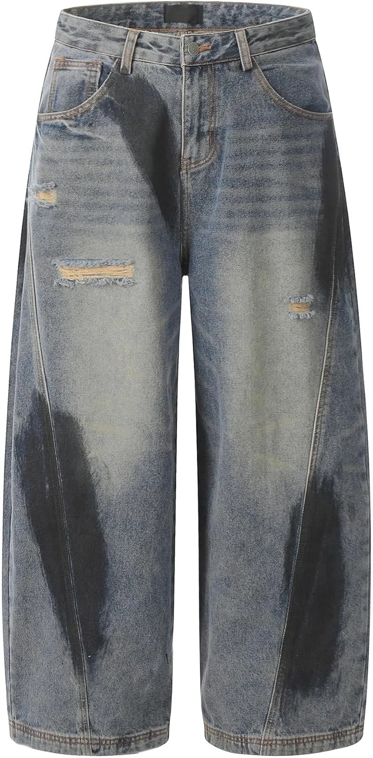 Багги джинсы для женщин и мужчин Y2K с потертостями LUUTWAL
Багги джинсы для женщин и мужчин Y2K с потертостями LUUTWAL