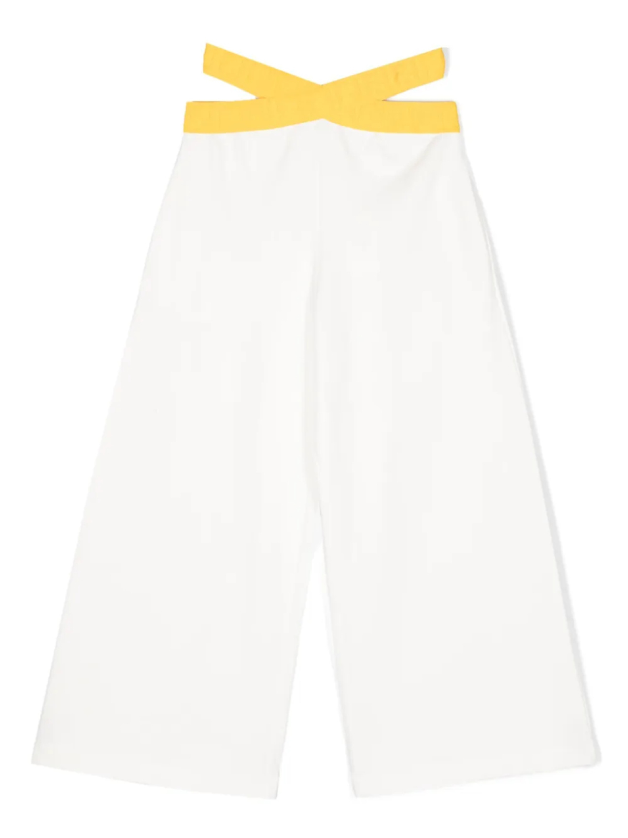 Широкие брюки с логотипом FF на поясе Fendi Kids, белый
Широкие брюки с логотипом FF на поясе Fendi Kids, белый