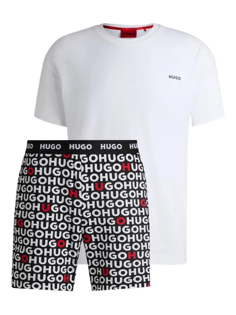 Пижама с логотипом BOSS, белый 
Пижама с логотипом BOSS, белый