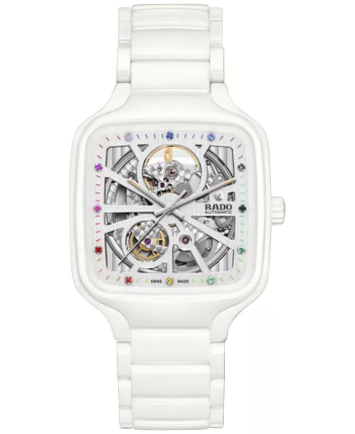 Унисекс Швейцарские автоматические часы True Square из высокотехнологичной керамики с браслетом белого цвета, 38 мм Rado
Унисекс Швейцарские автоматические часы True Square из высокотехнологичной керамики с браслетом белого цвета, 38 мм Rado