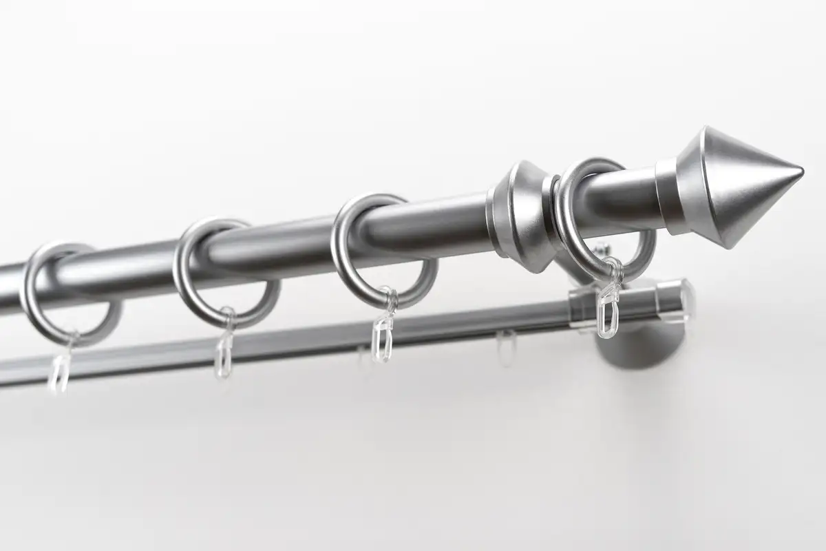 Карниз для штор GARESA "PALMI", 2 направляющие, желаемая длина, пластиковый комплект для штор, выдвижной, кончик кнопки, с кольцами 390 см, Ø28мм, цвет mattchromfarben
Карниз для штор GARESA "PALMI", 2 направляющие, желаемая длина, пластиковый комплект для штор, выдвижной, кончик кнопки, с кольцами 390 см, Ø28мм, цвет mattchromfarben