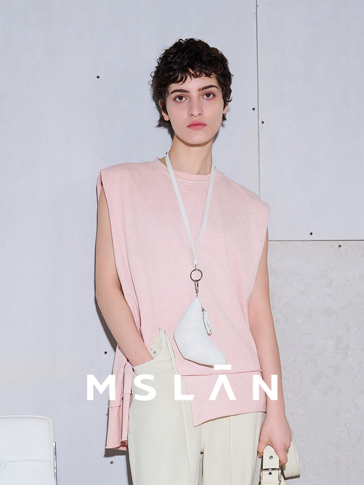 Жилет Mslan с круглым вырезом и неровными разрезами, розовый
Жилет Mslan с круглым вырезом и неровными разрезами, розовый
