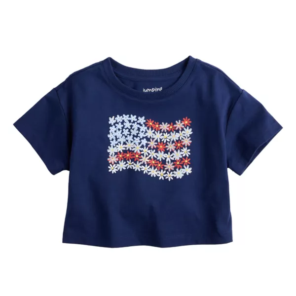 Футболка свободного кроя с патриотическим принтом для малышей и девочек Jumping Beans, цвет flower flag navy
Футболка свободного кроя с патриотическим принтом для малышей и девочек Jumping Beans, цвет flower flag navy