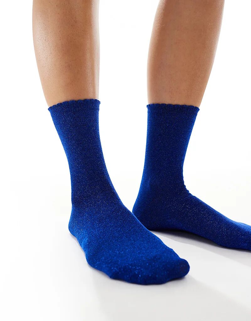 Носки с блестками Pieces темно-синего цвета
Носки с блестками Pieces темно-синего цвета