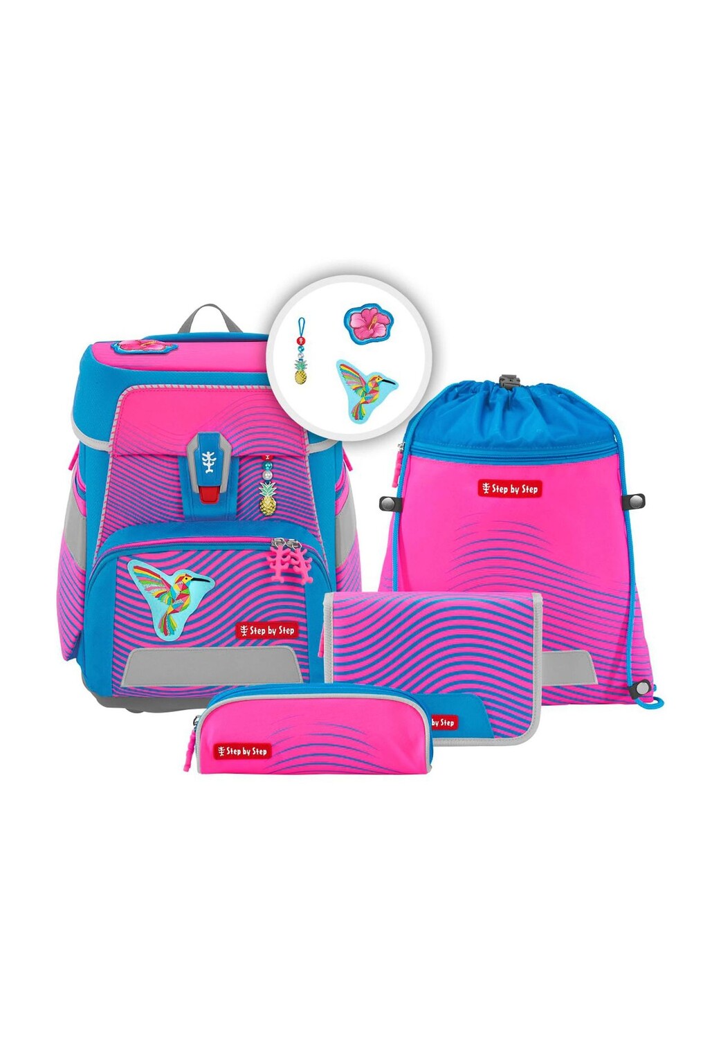 Набор школьных сумок Space Neon, 5 предметов Step by Step, цвет Kolibri Kaja
Набор школьных сумок Space Neon, 5 предметов Step by Step, цвет Kolibri Kaja
