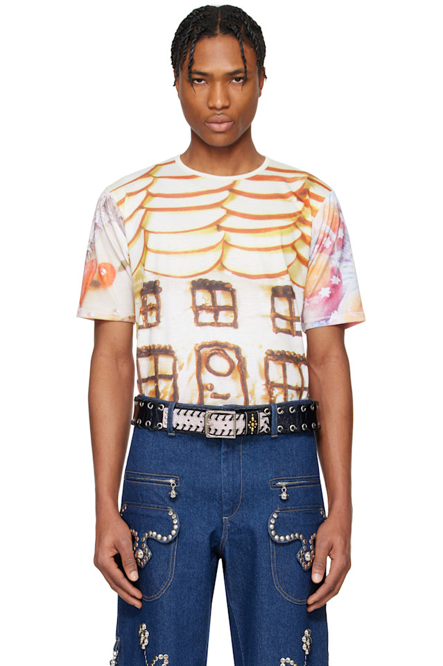 Футболка с коротким рукавом "Welcome home" Chopova Lowena, мультиколор 
Футболка с коротким рукавом "Welcome home" Chopova Lowena, мультиколор