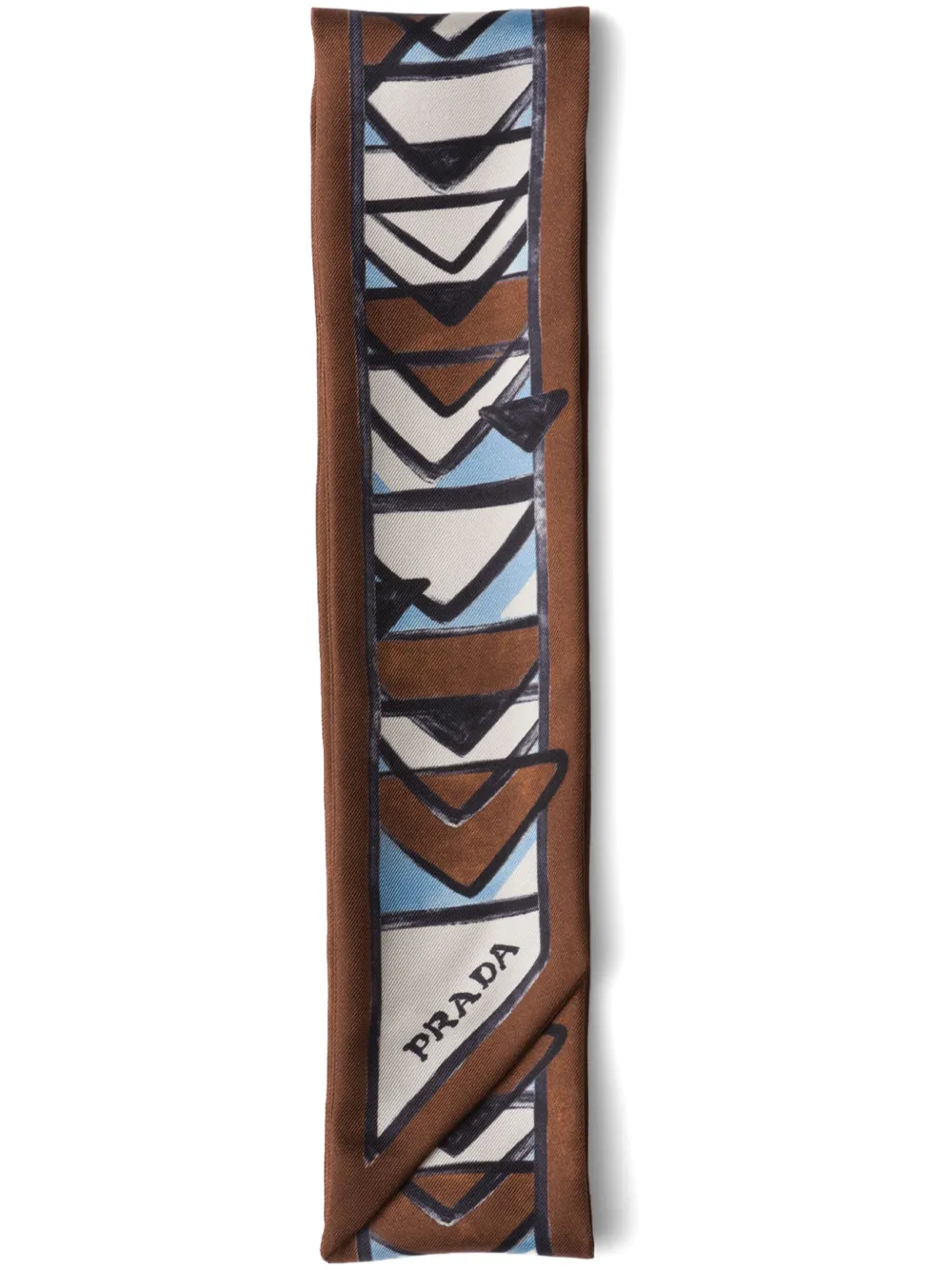 Платок с геометричным принтом Prada, коричневый
Платок с геометричным принтом Prada, коричневый