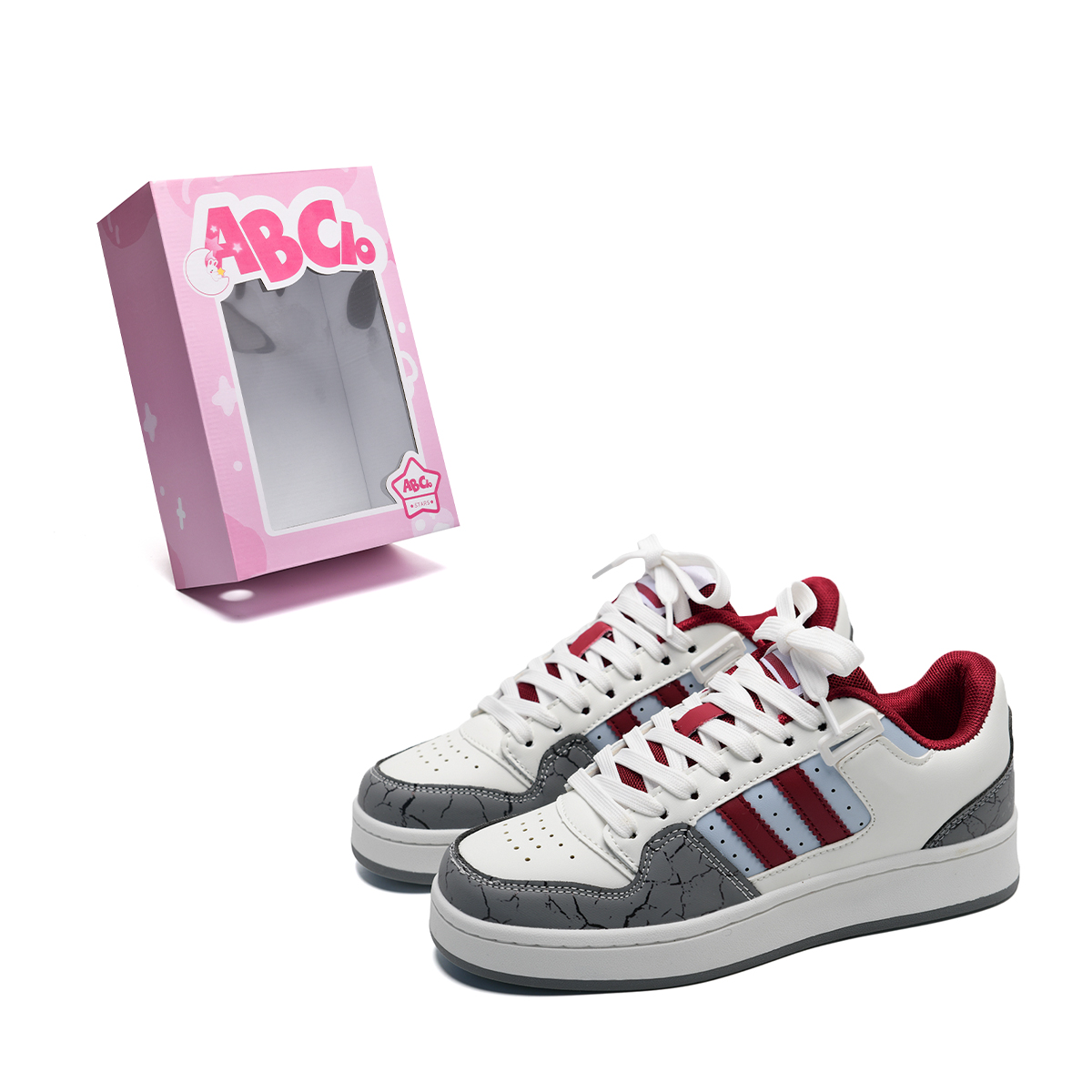 ABCIO Скользоустойчивые амортизирующие износостойкие низкие скейтбордские кроссовки унисекс белый серый красный, цвет White Gray Red
ABCIO Скользоустойчивые амортизирующие износостойкие низкие скейтбордские кроссовки унисекс белый серый красный, цвет White Gray Red