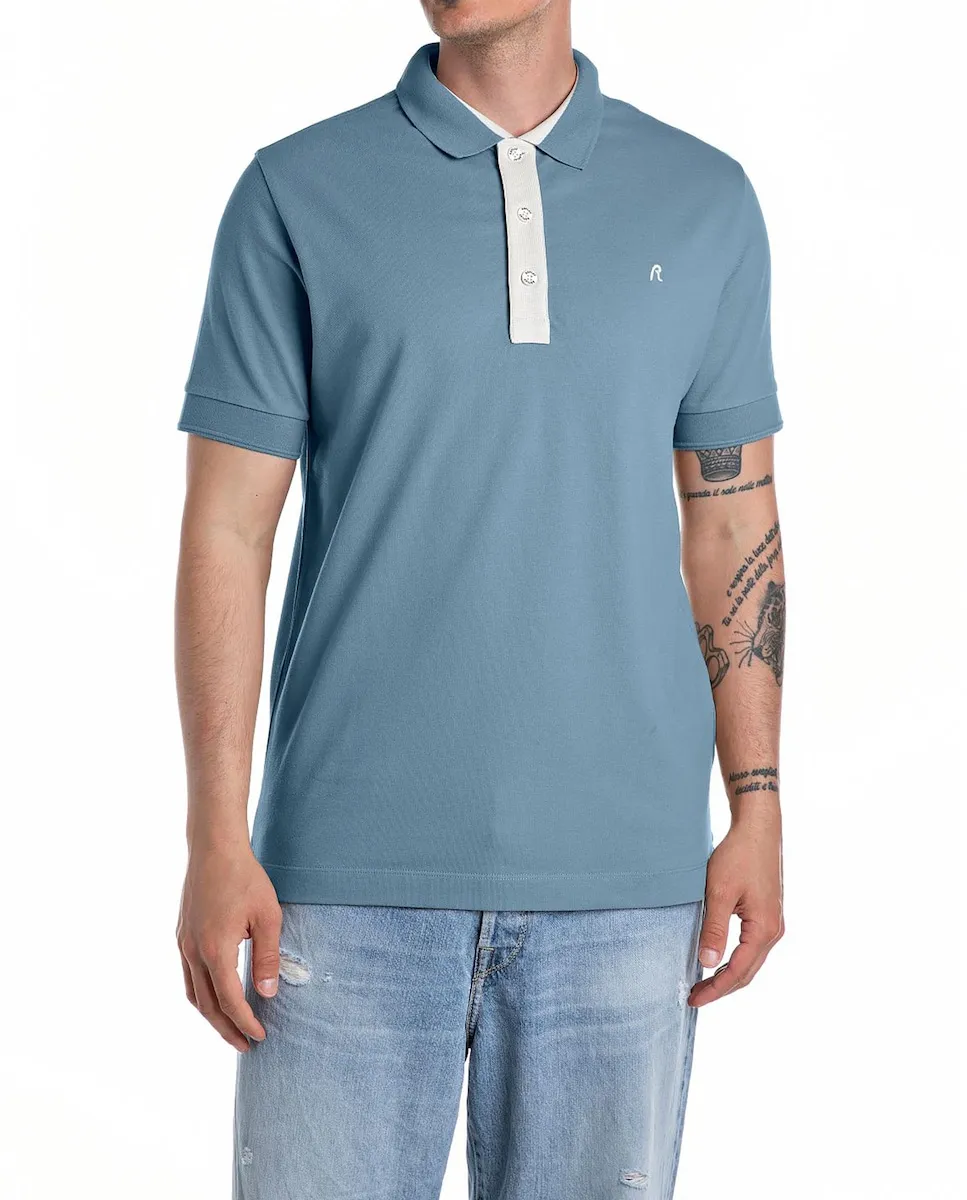 Мужская поло с коротким рукавом Replay, светло-голубой
Мужская поло с коротким рукавом Replay, светло-голубой