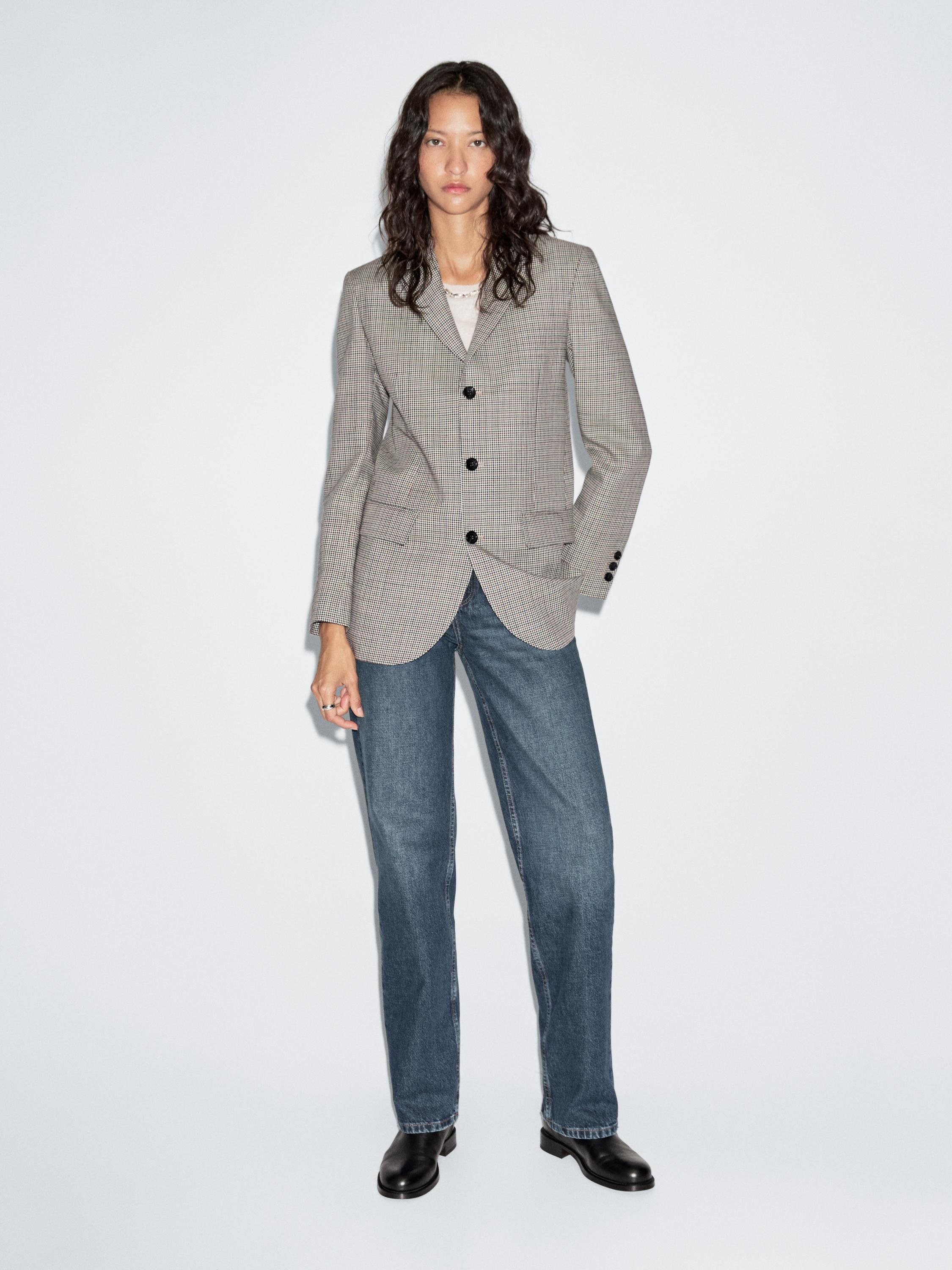 Блейзер из 100% шерсти с узором «гусиная лапка» Massimo Dutti, бежевый
Блейзер из 100% шерсти с узором «гусиная лапка» Massimo Dutti, бежевый