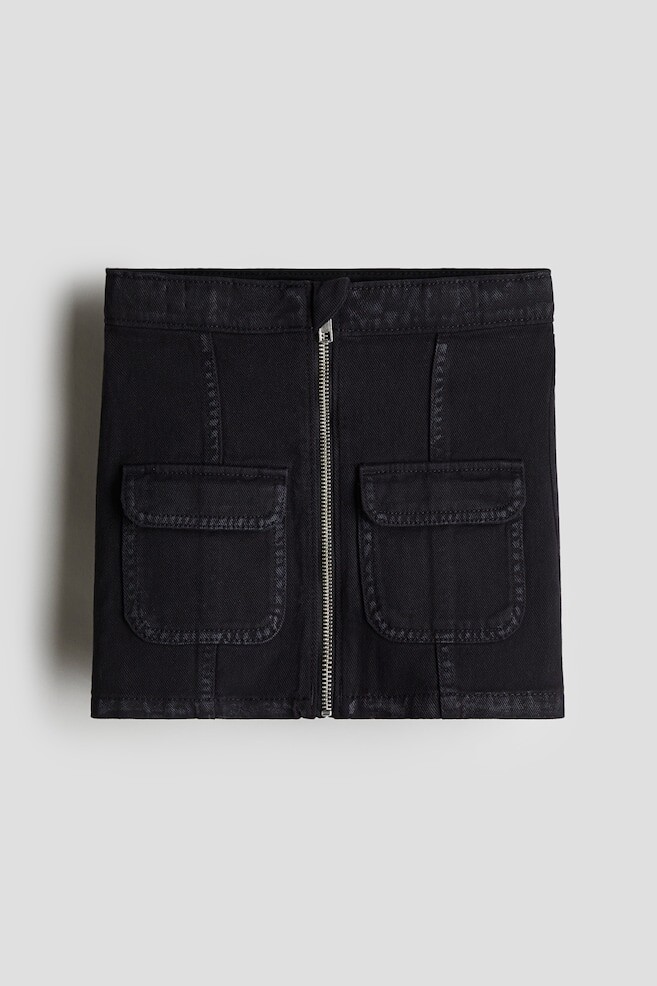 Юбка из хлопчатобумажной саржи H&M, черный
Юбка из хлопчатобумажной саржи H&M, черный