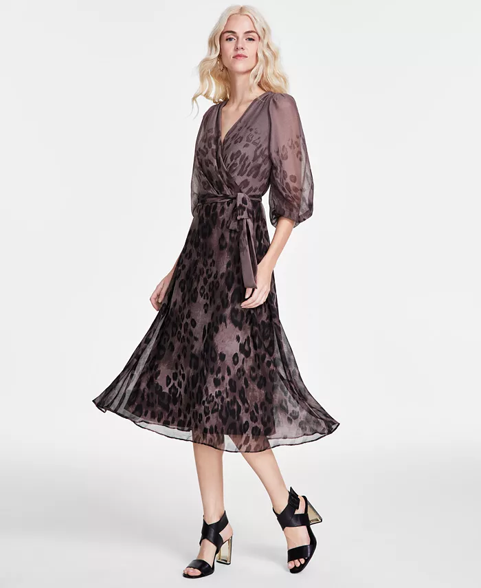 Женское платье с принтом, имитацией запаха и рукавами-фонариками, 0P-16 DKNY, коричневый
Женское платье с принтом, имитацией запаха и рукавами-фонариками, 0P-16 DKNY, коричневый