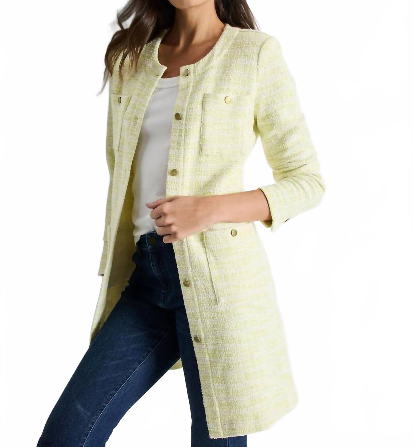 Текстурированная эффектная куртка в зеленой гамме NZT by NIC+ZOE
Текстурированная эффектная куртка в зеленой гамме NZT by NIC+ZOE