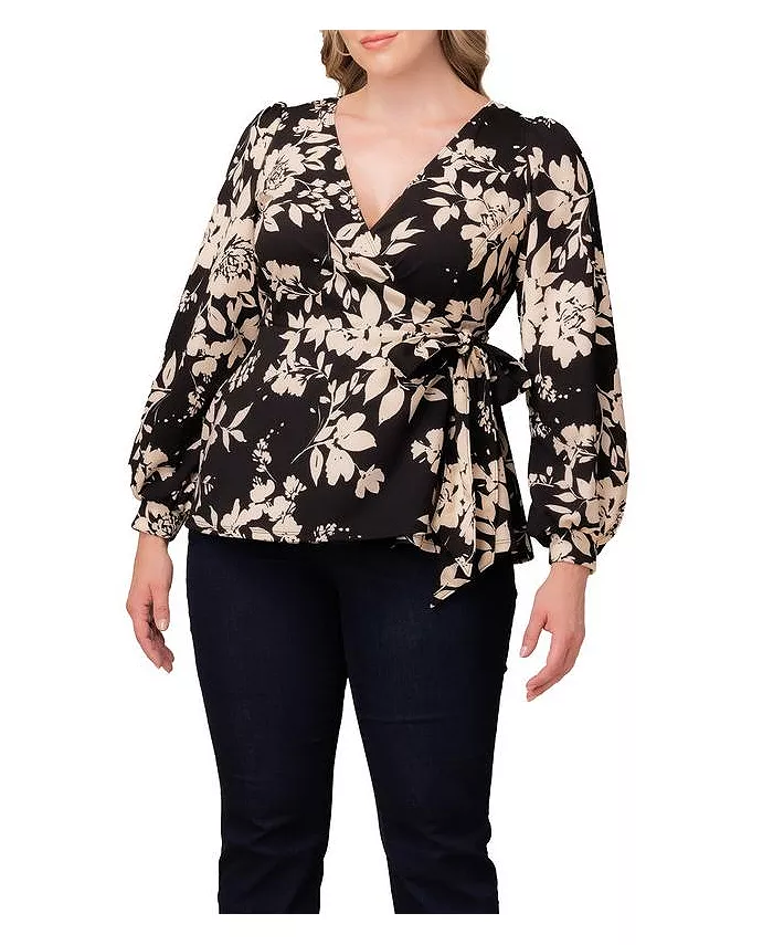 Топ с длинными рукавами и запахом Natasha размера Plus Kiyonna, белый
Топ с длинными рукавами и запахом Natasha размера Plus Kiyonna, белый