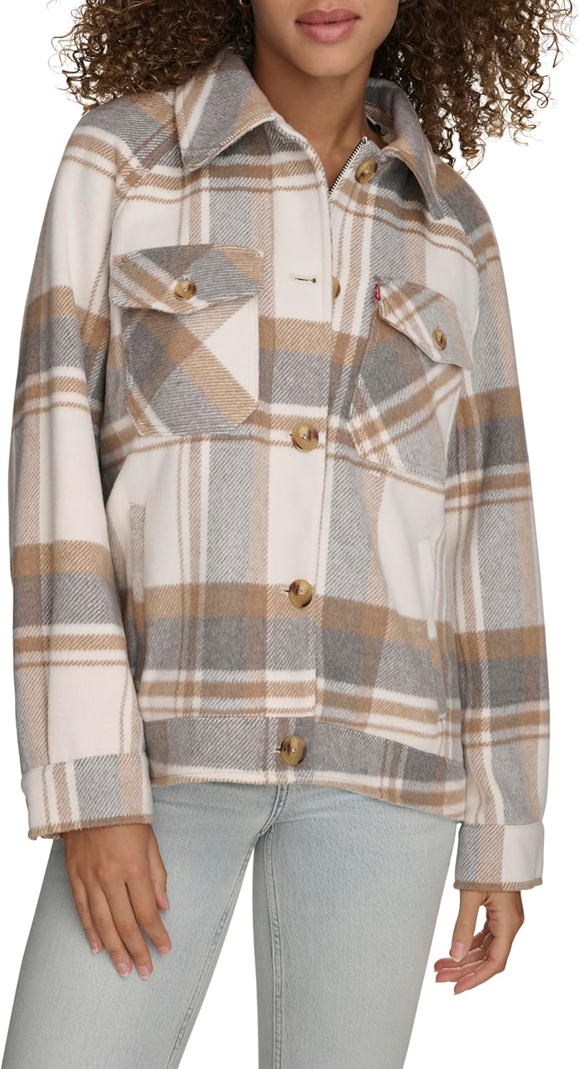 Женская куртка-рубашка Zoe Relaxed Wool Plaid Shirt Jacket Levi's, Grey/Tan Plaid
Женская куртка-рубашка Zoe Relaxed Wool Plaid Shirt Jacket Levi's, Grey/Tan Plaid
