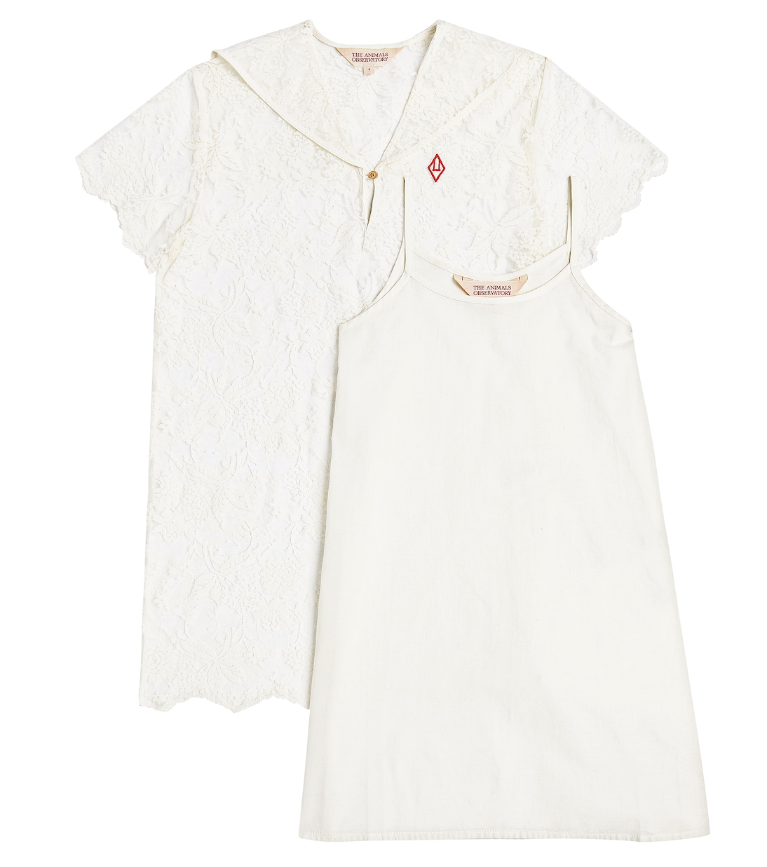 Платье из хлопка с божьей коровкой The Animals Observatory, белый
Платье из хлопка с божьей коровкой The Animals Observatory, белый