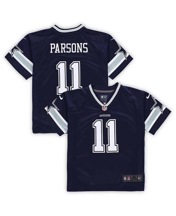 Джерси Micah Parsons Navy Dallas Cowboys Game для мальчиков и девочек дошкольного возраста Nike, синий
Джерси Micah Parsons Navy Dallas Cowboys Game для мальчиков и девочек дошкольного возраста Nike, синий