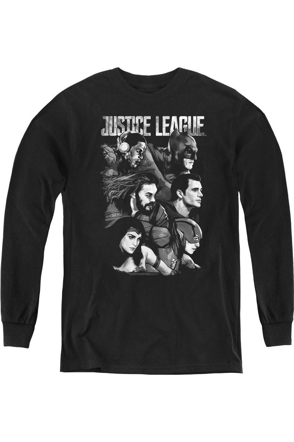 Футболка с длинным рукавом "Лига справедливости" для молодежи Gildan, черный
Футболка с длинным рукавом "Лига справедливости" для молодежи Gildan, черный