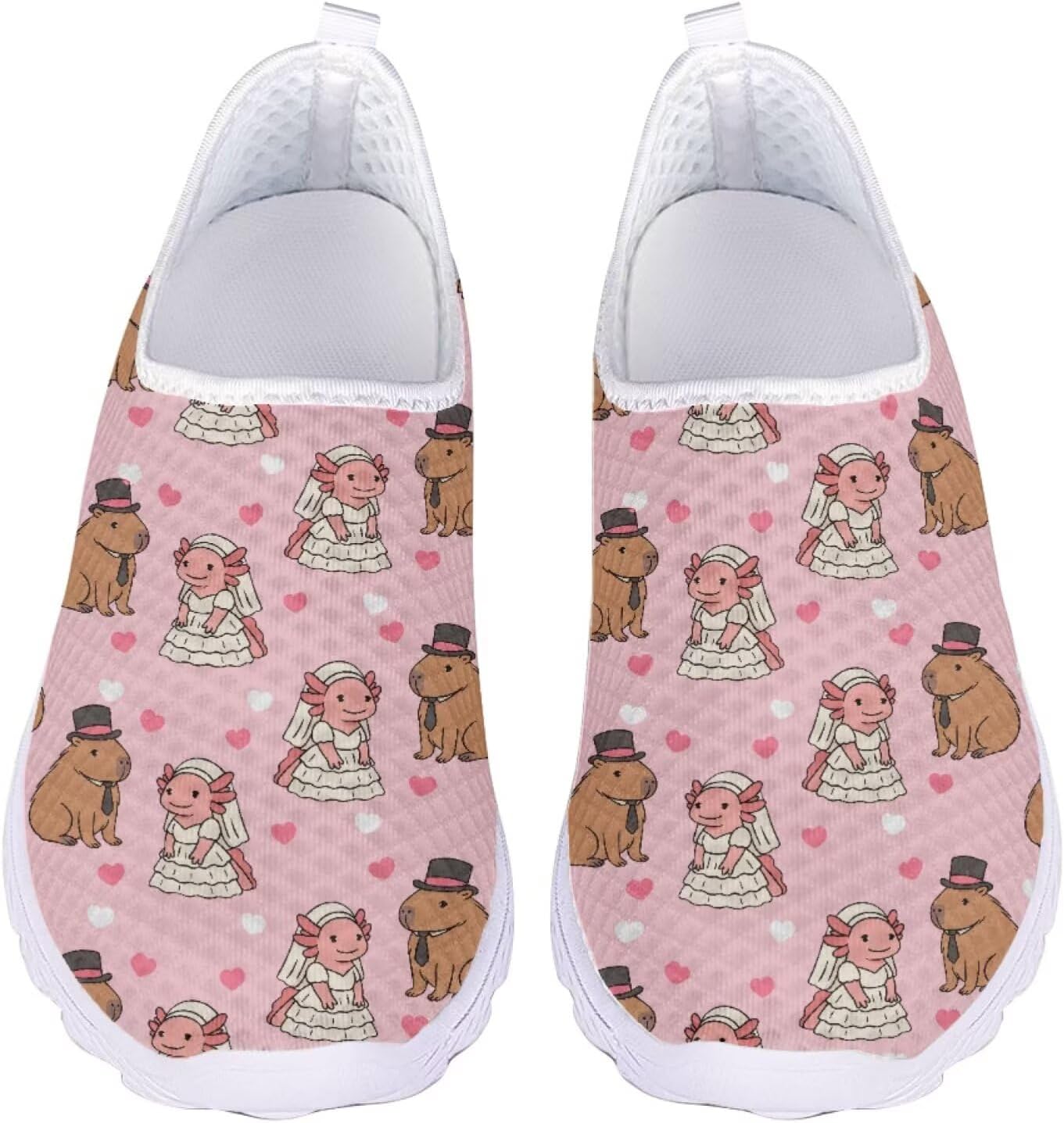 Кроссовки Jeiento Cat Sheos для женщин и мужчин, слипоны, сетчатые, легкие, спортивная обувь, плоская подошва, широкий носок, обувь для ходьбы, Cartoon Capybara and Axolotl
Кроссовки Jeiento Cat Sheos для женщин и мужчин, слипоны, сетчатые, легкие, спортивная обувь, плоская подошва, широкий носок, обувь для ходьбы, Cartoon Capybara and Axolotl